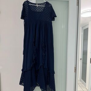Free people Navy Blue Lace Dress